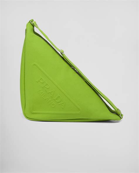 prada triangle bag green and black|prada symbole bag.